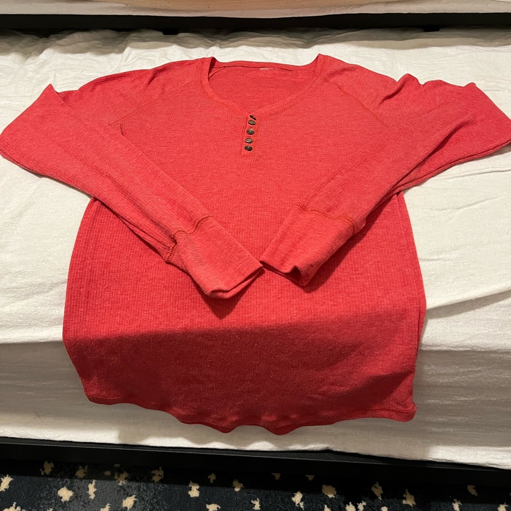 Gap long-sleeve fitted ribbed shirt
